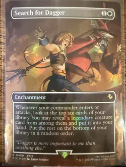 MTG Search for Dagger [Foil] [Borderless] Final Fantasy FIC 0459 Rare - Image 1