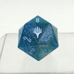 Magic The Gathering Final Fantasy Blue Crystal Oversized 20-sided Dice - Image 1