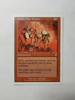 Goblin War Drums NM/M Seventh Edition Magic MTG Red Enchantment Bollinger - Image 1