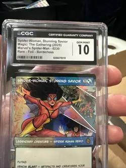 Spider-Woman, Stunning Savior (Borderless) Marvel's Spider-Man Foil CGC 10 🔥 - Image 4