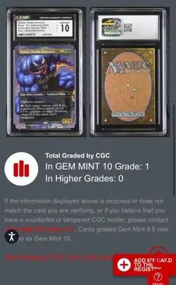 MTG Marvel's Spider-Man Venom, Deadly Devourer (Borderless) #0222 CGC 10 Pop 1 - Image 2