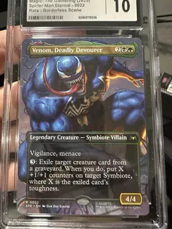 MTG Marvel's Spider-Man Venom, Deadly Devourer (Borderless) #0222 CGC 10 Pop 1 - Image 4