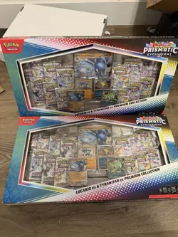 LOT OF 2 Pokemon Prismatic Lucario Ex Tyranitar Ex Premium Collection Sams Club - Image 1