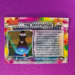 Pokemon Topps Black Logo textured Holo The First Movie The Invitation - Image 2