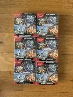LOT OF 6 ? Pokemon Scarlet & Violet Stellar Crown Booster Bundle Factory Sealed - Image 1