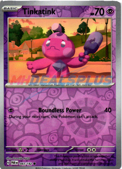 NM Pokemon Paradox Rift Tinkatink Reverse Holo 083 - Image 1