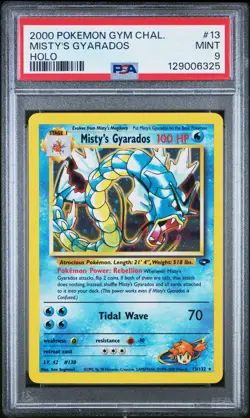 2000 POKEMON GYM CHALLENGE HOLO #13 MISTY'S GYARADOS PSA 9 - Image 1