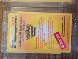 3x SEALED 1999 Pokemon Black Star Promo WB Movie Stamp PIKACHU DRAGONITE MEWTWO - Image 2