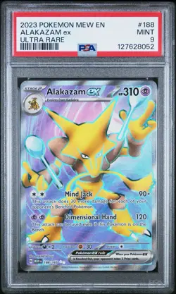 Alakazam ex 188/165 PSA 9 - Pokemon 151 - MINT 2023 Ultra Rare - Image 1