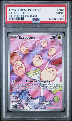 2024 POKEMON SSP EN-SURGING SPARKS ILLUSTRATION RARE #192/191 EXEGGCUTE PSA 9 - Image 1