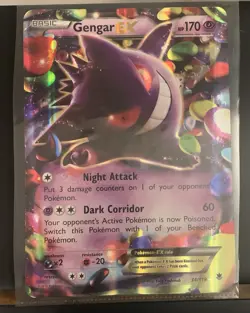 2014 Pokemon TCG XY Phantom Forces Gengar EX 34/119 Jumbo Oversized Holo Rare NM - Image 1