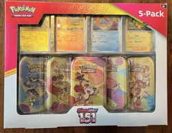 Pokemon Scarlet & Violet - 151 (5-Pack) Mini Tins 4 Promos Costco Bundle Sealed - Image 1