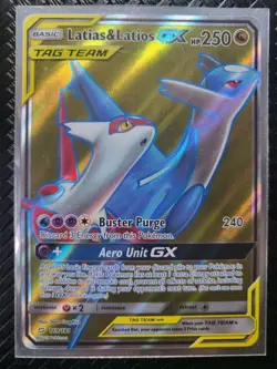 Pokemon TCG Latias & Latios GX (Full Art) 169/181 Tag Team Sm-Team Up Holo NM - Image 2
