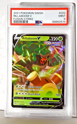 Pokemon Rillaboom V Fusion Strike 022/264 HOLO Ultra Rare PSA 9 (/10) MINT - Image 1