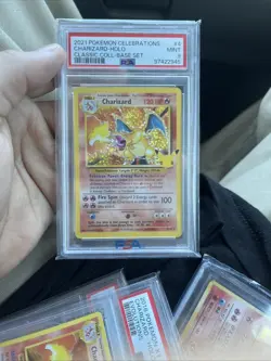 2021 POKEMON CELEBRATIONS CLASSIC COLL #4 CHARIZARD-HOLO PSA 9 - Image 1