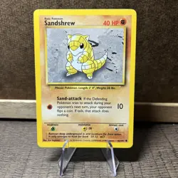 Pokemon TCG Sandshrew Base Set 62/102 Regular Unlimited Common - Image 1
