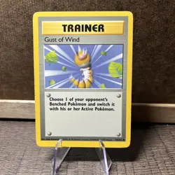 Pokemon TCG Gust of Wind Base Set 93/102 Regular Unlimited Common - Image 1