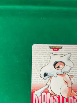 Cubone No. 104 Pokemon 1996 Bandai Carddass RED Japanese Pokemon Card - Image 3