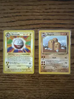 Pokemon TCG Base Set Electrode And Dugtrio - Image 1