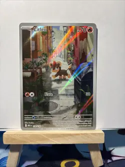 Pokemon TCG Litleo 139/132 Mega Evolution Illustration Rare Card - Image 1