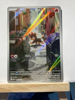 Pokemon TCG Litleo 139/132 Mega Evolution Illustration Rare Card - Image 2