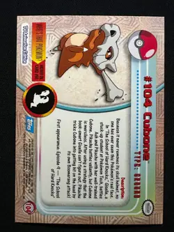 topps Pokemon TV Animation Edition Series 2 Foil #104 Cubone - Image 2