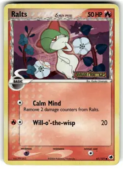 Ralts (Delta Species) 61/101 STAMPED Pokemon Dragon Frontiers Reverse Holo LP - Image 1