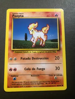 Pokemon [SPANISH] Ponyta 60/102 Base Set 2000 NM Nice! - Image 1