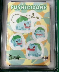 CGC Perfect 10 Pokemon Bandai Sealdass Fancy Graffiti Bulbasaur #20 RARE HTF - Image 3