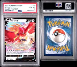 2022 POKEMON SWORD & SHIELD SILVER TEMPEST #140 HO-OH V PSA 10 - Image 3