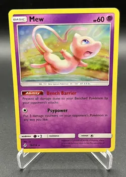 Pokemon Mew 76/214 - Holo Rare - S&M Unbroken Bonds - 2019 English - LP - Image 1