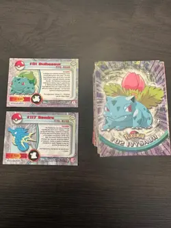 1999 Topps Pokemon Non-Foil TV Animation Series 1 & 2 Blue Logo #1-#117 set - Image 2