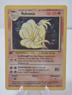 Pokemon TCG Ninetales Vulnona Holo Rare #12 Base Set 1999 Vintage - Image 1