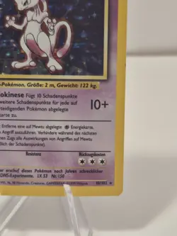 Pokemon Mewtwo Mewtu 1st Edition Holo Rare Card German 10/102 Base Set - Image 3