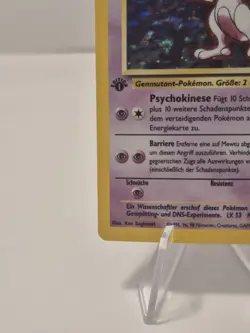 Pokemon Mewtwo Mewtu 1st Edition Holo Rare Card German 10/102 Base Set - Image 4