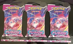 Lot of (3) Pokemon TCG SWSH Fusion Strike Sleeved Booster Packs NEW SEALED - Image 1