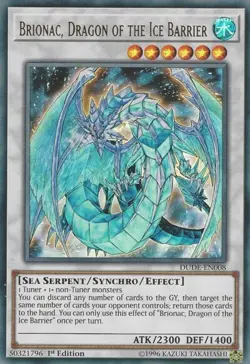 1x Brionac, Dragon of the Ice Barrier - 1st Edit NM Eng YuGiOh - Duel Devastator - Image 1