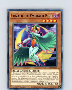 Yu-Gi-Oh TCG Lunalight Emerald Bird LDS2-EN127 1st Edition Common Card NM - Image 1