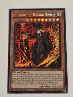 Queen of the Blazing Domain MP25-EN147 Prismatic Secret Rare Yugioh 1st Edition - Image 1
