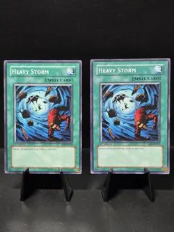 2x Yu-Gi-Oh! Heavy Storm SD6-EN023 Spellcaster's Judgment 1st Edition Light Play - Image 1