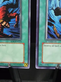 2x Yu-Gi-Oh! Heavy Storm SD6-EN023 Spellcaster's Judgment 1st Edition Light Play - Image 3