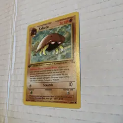 VINTAGE POKEMON CARD 1ST FIRST ED EDITION FOSSIL KABUTO MP-LP GREAT CARD - Image 2