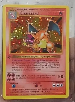 Pokemon Charizard 1st Edition DiY Base set 1 Placeholder Card NM+ - Image 3