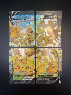 Pokemon TCG Pikachu V-Union Black Star Promo Complete Set of 4 SWSH Promo Cards - Image 1