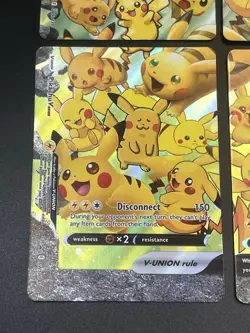 Pokemon TCG Pikachu V-Union Black Star Promo Complete Set of 4 SWSH Promo Cards - Image 5