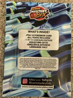 ICONIC MYSTERY ANTI-INFLATION 1.0 BOX PSA 10 POKEMON CARD NEW RELEASE! - Image 2