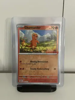 Pokemon Charmander 151 Scarlet & Violet Exclusive Promo Card 004/165 GameStop - Image 1