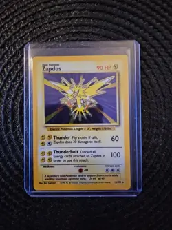 Pokemon TCG Zapdos Holo Base Set 1999 Unlimited Rare Card 16/102 - Image 1