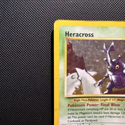 Pokemon TCG Heracross Neo Genesis Holo Card 6/111 Unlimited Rare - Image 3