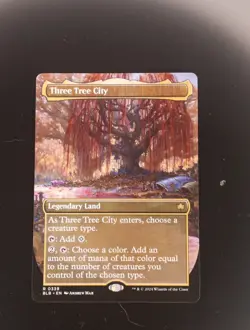 Three Tree City Bloomburrow MTG Card NM Mint Condition 0339 Rare Full Art - Image 1